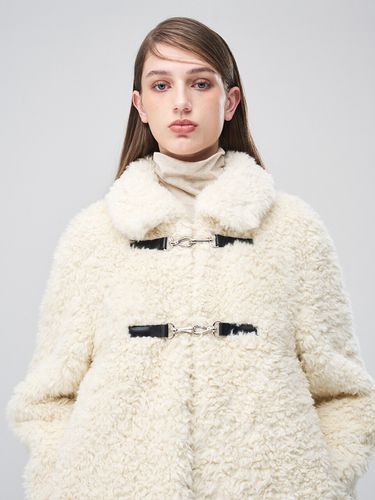 Buckle Fur Half Coat - ETMON - Modalova