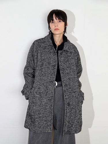 Herringbone Half Coat _Black - AEER - Modalova