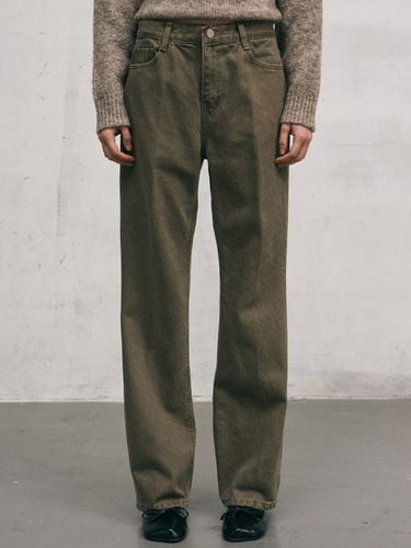 Classic Straight Cotton Pants _Brown - NICK&NICOLE - Modalova