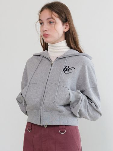 RCC Crop Zip-up Hoodie_Melange Grey - ROCCI ROCCI - Modalova