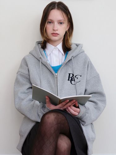 RCC 2way Zip-up Hoodie_Melange Grey - ROCCI ROCCI - Modalova