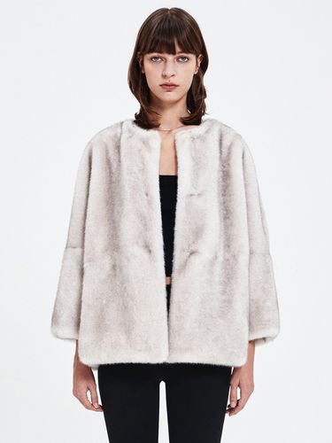 Colette Eco Fur Jacket_Light Grey - HAVELESS - Modalova