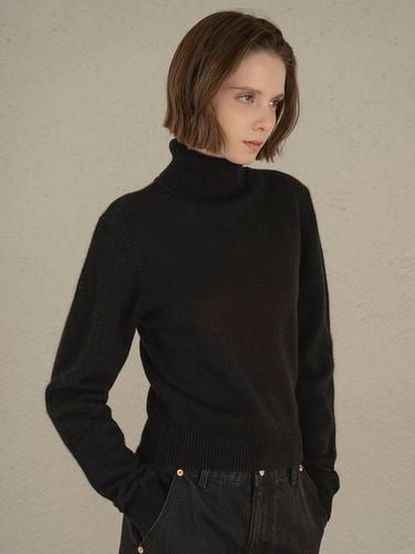 KN4215 Ranma Cashmere Turtleneck Knit_Black - vanone atelier - Modalova