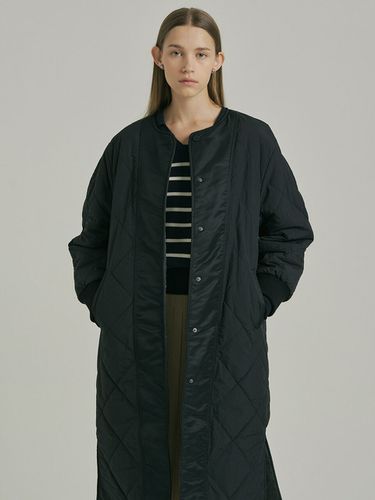 Reversible Long Padded Coat_ Black - ahwe - Modalova