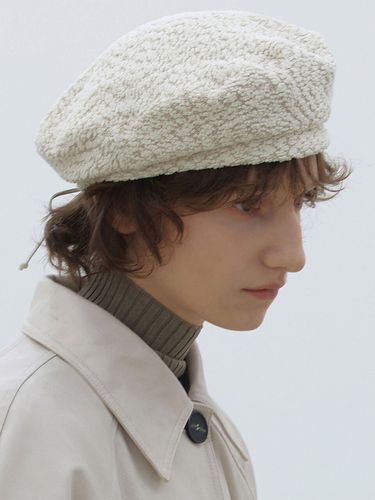 Plate Beret_ Bean Tweed D Beige - UNDERCONTROL STUDIO - Modalova