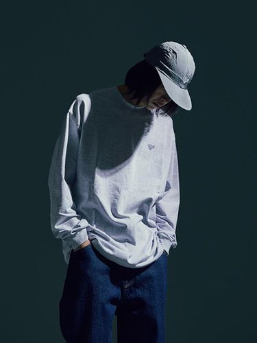 Reflective Loose Long Sleeve T-Shirt _ W.Melange - Slowpoke - Modalova