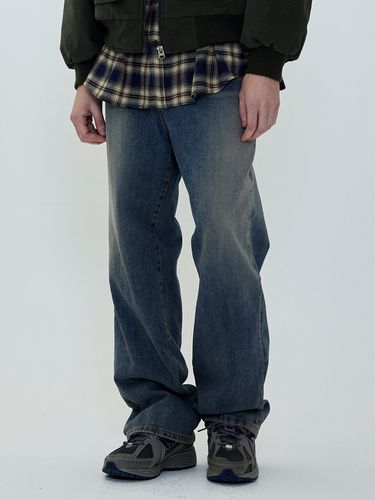 Indigo Washed Wide Denim Pants _ - OTHERFITS - Modalova