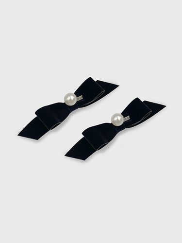 Classic Pearl Ribbon Hair Clip JP-22-170CC _ Black - Jean Paul Clarisse - Modalova