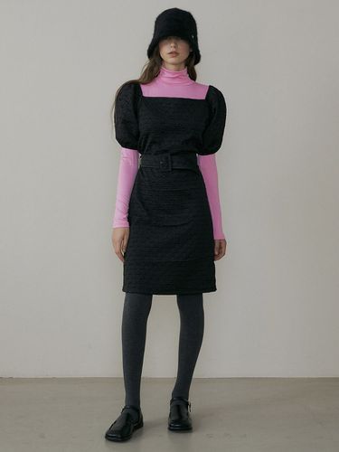 DRO Antique Belt Mini Dress _ Black - REORG - Modalova