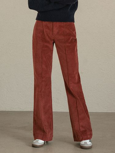 P3137 Pintuck Corduroy Pants_Brick Red - vanone atelier - Modalova