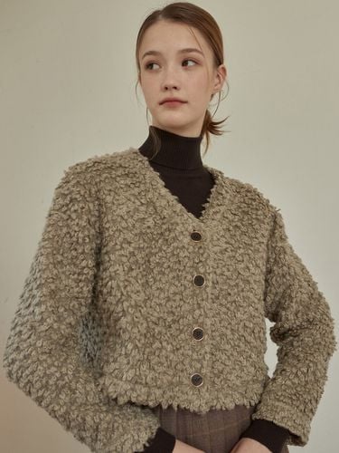 Furry Short Cardigan - JOORTI - Modalova