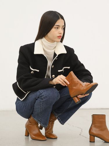 Renewal Back Zip Up Ankle Boots_Vintage Camel - LOVEDEWY - Modalova