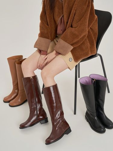 City Round Riding Boots Brown - jeu d`art - Modalova