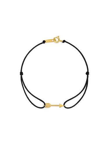 Cupid 14K Gold String Bracelet_Black - hyeres-lor - Modalova