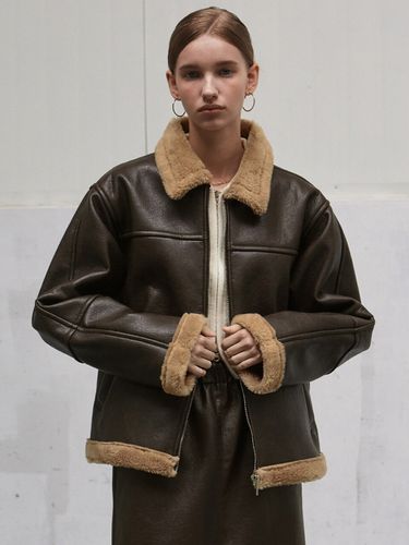 Soft Leather Line Mustang Jacket _Brown - NICK&NICOLE - Modalova