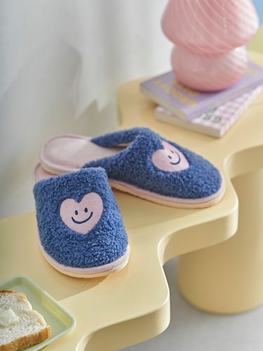 Heart Embroidery Fleece Slippers - DECOVIEW - Modalova