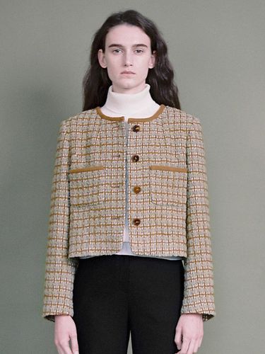 Boucle Check Tweed Jacket - tetu - Modalova