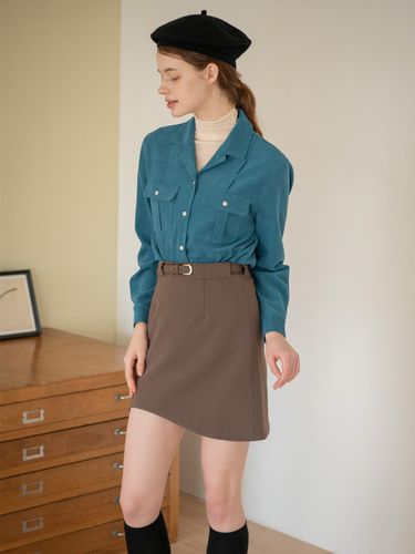 Unbalanced Ripped Skirt _Brown - We’Dee - Modalova