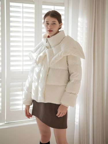 Big Collar Wrapped Shoulder Point Jacket _White - We’Dee - Modalova