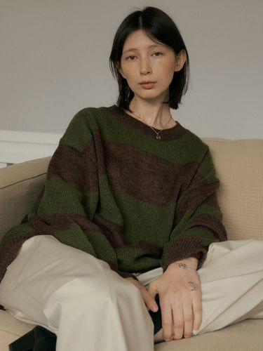 DRO Striped Mohair-Blend Sweater _ - REORG - Modalova