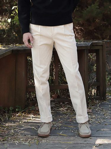 Corduroy Adjust Pants [Ecru] - Bellief - Modalova