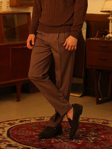 Wool Adjust Pleats Slacks [] - Bellief - Modalova