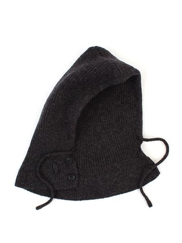 Wool Knit Open Balaclava (Charcoal) - Universal chemistry - Modalova