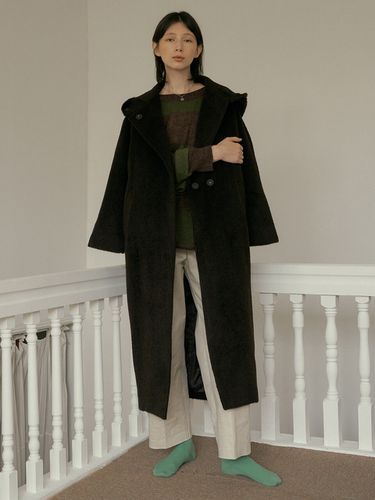 DRO Alpaca-Blend Hooded Coat _ - REORG - Modalova