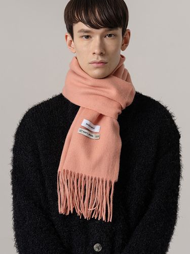 Fringed Wool Muffler _ Pink - BASEMOMENT - Modalova