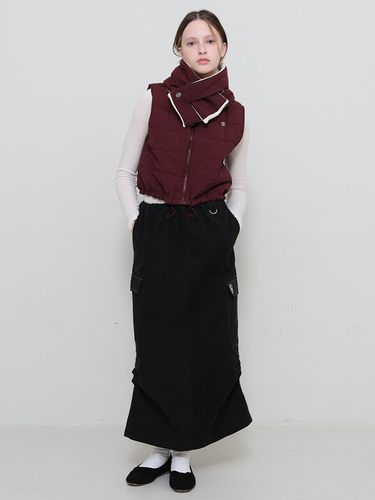 Side Stitch Tuck Cargo Long Skirt_Black - ROCCI ROCCI - Modalova