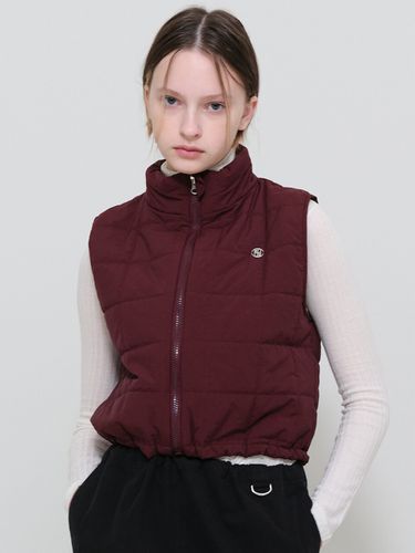 Classic Symbol Quilting Padding Vest_Burgundy - ROCCI ROCCI - Modalova