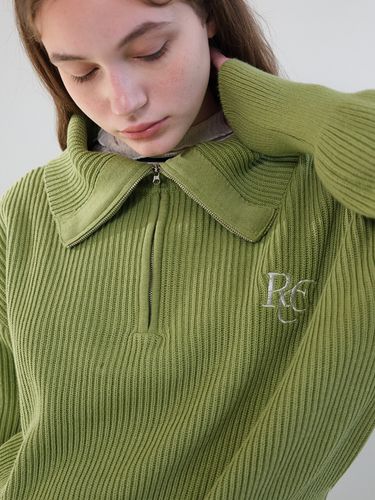 RCC Knit Half Zipup_Green - ROCCI ROCCI - Modalova