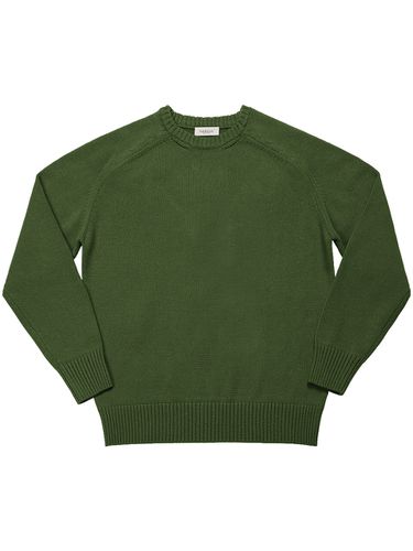 Saddle Crew-neck Knit [Green] - SORTIE - Modalova