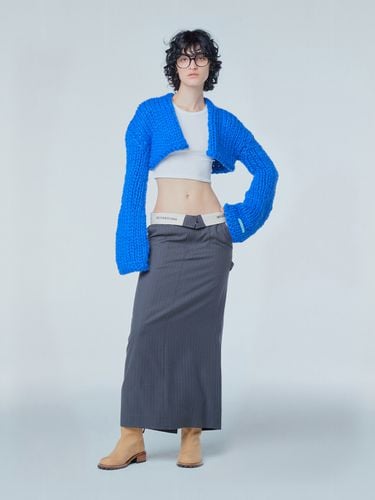 Giant Yarn Wool-blended Knit Bolero _Blue - INSTANTFUNK - Modalova