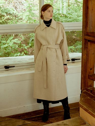 Fave Double Handmade Coat_Beige - RE_L - Modalova