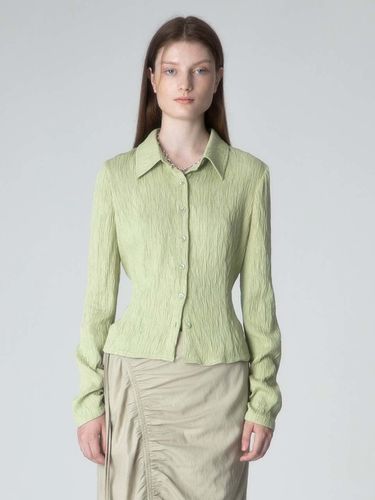 Sleeve Shirring Shirts_Green - RAIVE - Modalova