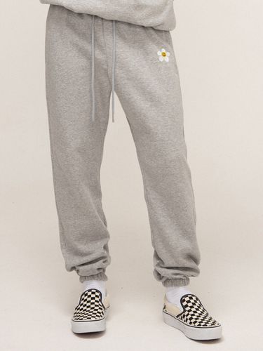 Flower Dot Embroidery Jogger Sweatpants _ - GRAVER - Modalova