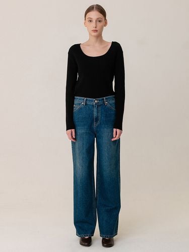 Loose Fit Wide Leg Jeans _ Blue - KINDERSALMON - Modalova