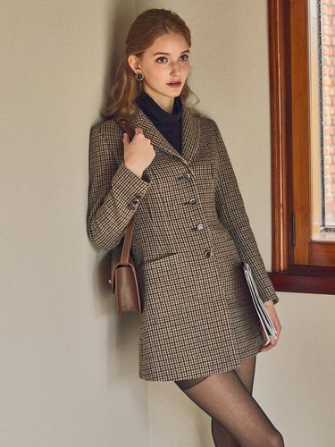 Check Houndstooth Jacket Dress - IvanaHelsinki - Modalova