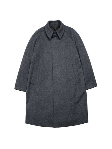 Wool Balmacaan Mac Coat _ Charcoal - SORTIE - Modalova