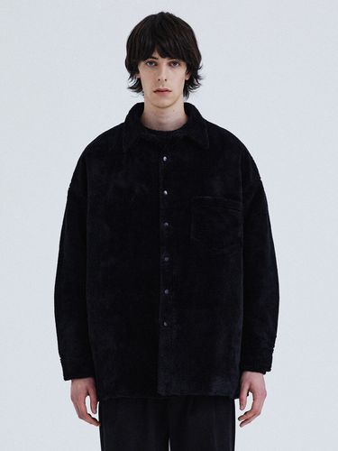 Oversized Fleece Padded Bomber Jacket _ - COQ - Modalova