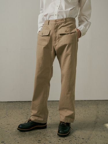 Out Pockets Cotton Pants _ Beige - endoor - Modalova