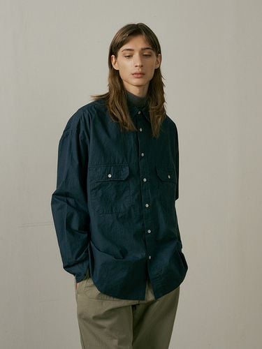 Garment-Dyed Classic Shirt _ Navy - endoor - Modalova