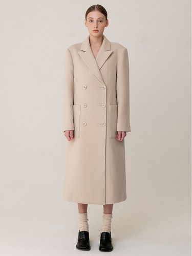 Double Breasted Oversized Coat _ - KINDERSALMON - Modalova