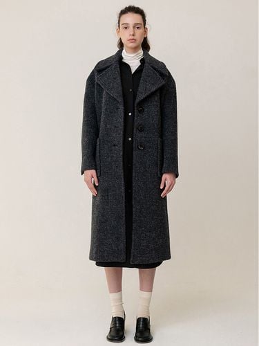 Wool Blended Boucle Coat _ - KINDERSALMON - Modalova