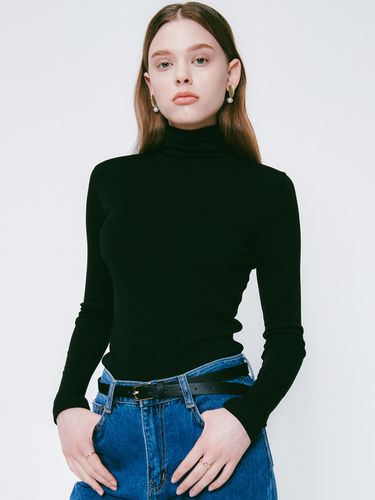 Lossy Turtleneck Knit_Black - LOSSYROW - Modalova