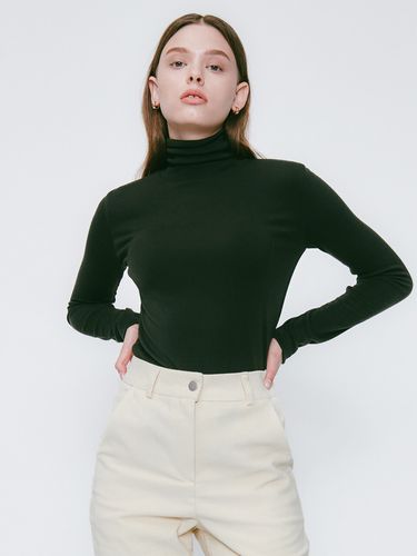 Lossy Turtleneck Knit_Deep Khaki - LOSSYROW - Modalova