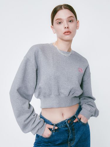 Symbol Crop Sweatshirt_Melange Grey - LOSSYROW - Modalova