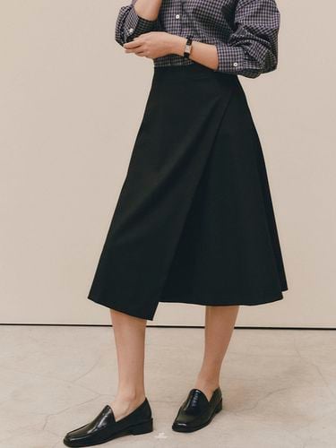 Wrap Unbalance Skirt_Black - SO IR - Modalova