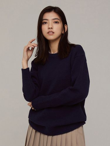 Round Wool Knit [Navy] - GAC - Modalova